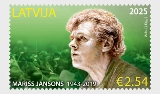 Latvia 2025 Music Conductor Mariss Jansons Stamp MNH