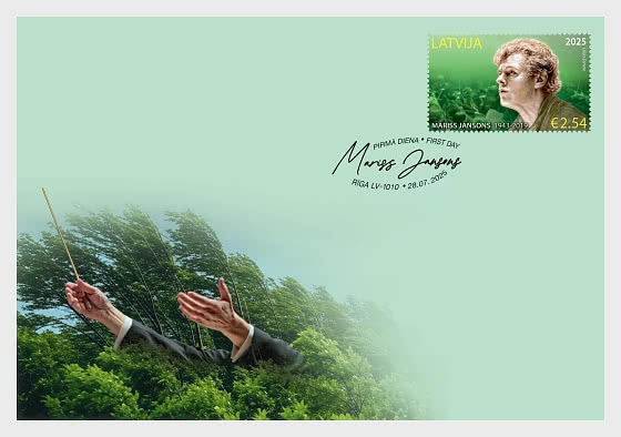 Latvia 2025 Music Conductor Mariss Jansons FDC