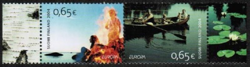 Finland 2004 Europa CEPT Holidays Rest Set of 2 stamps in strip MNH - Image 1