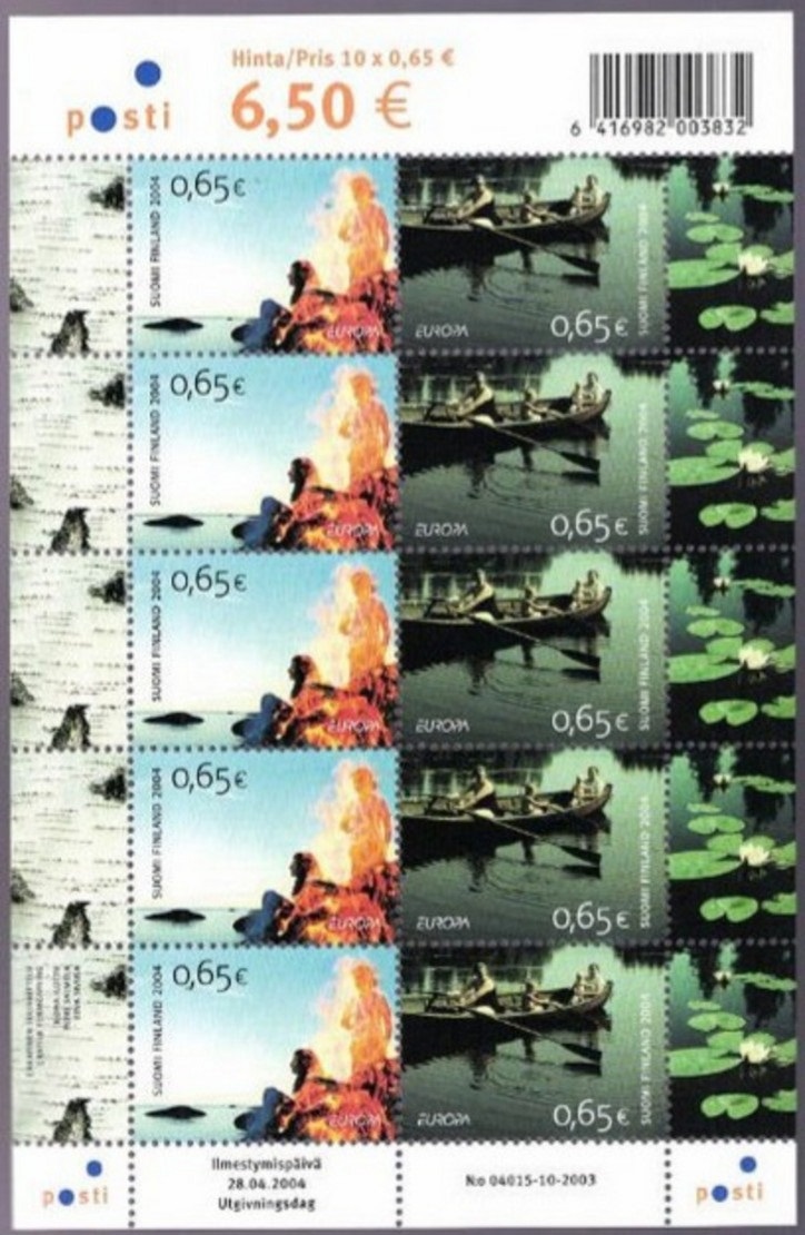 Finland 2004 Europa CEPT Holidays Rest Sheetlet MNH - Image 1
