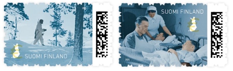 Finland 2025 WWII Veterans Set of 2 stamps in strip MNH - Image 1