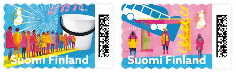 Finland 2025 Finnish Habits Set of 2 stamps in strip MNH - Image 1