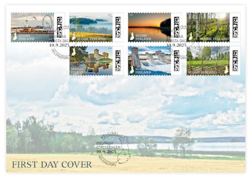 Finland 2025 Definitives National landscapes Set of 7 stamps FDC