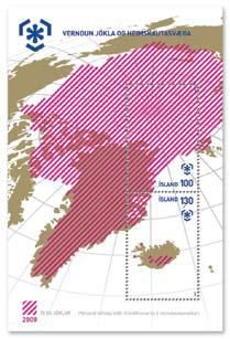Iceland Island Istande 2009 IPY joint issue Int Polar Year Set of 2 stamps in block **