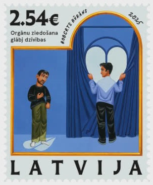Latvia 2025 Organ donation saves lives Stamp MNH