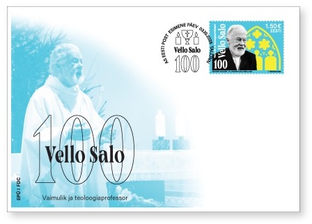 Estonia 2025 Vello Salo 100 ann Writer Priest FDC