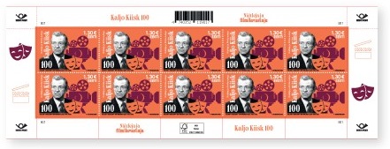 Estonia 2025 Kaljo Kiisk 100 ann prominent figure in film and theatre Sheetlet MNH
