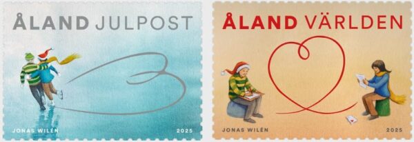 Aland Finland 2025 Christmas Set of 2 stamps MNH