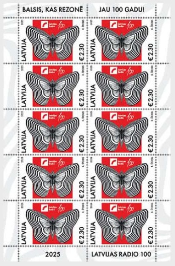 Latvia 2025 Radio in LV 100 ann Sheetlet MNH