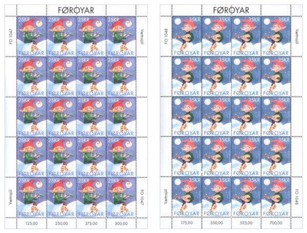 Faroe Islands Denmark 2025 Christmas set of 2 sheetlets MNH