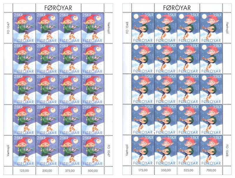 Faroe Islands Denmark 2025 Christmas set of 2 sheetlets MNH - Image 1
