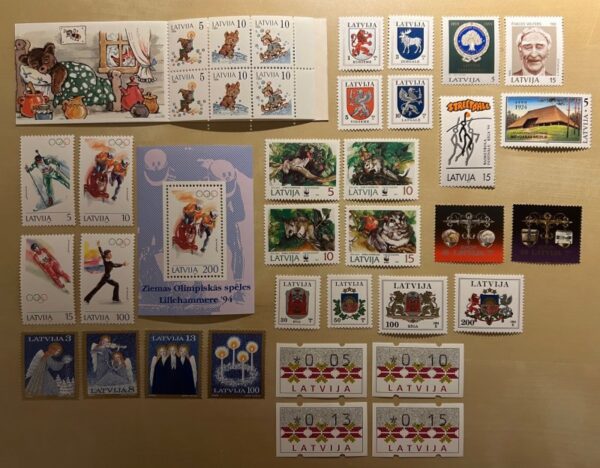 Latvia 1994 Stamp Year set MNH