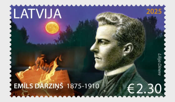 Latvia 2025 Emils Darzins composer 150 ann Stamp MNH