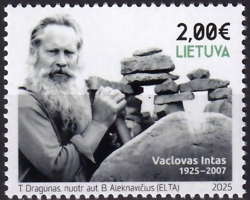 Lithuania 2025 Doctor Vaclovas Intas and his Geology park Stamp MNH - Image 1