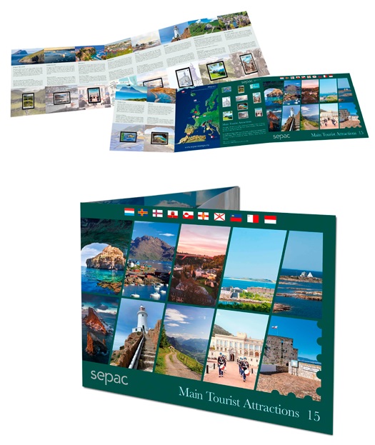 SEPAC 2024 Joint issue Main Tourist Attractions Set of 9 stamps in special folder MNH