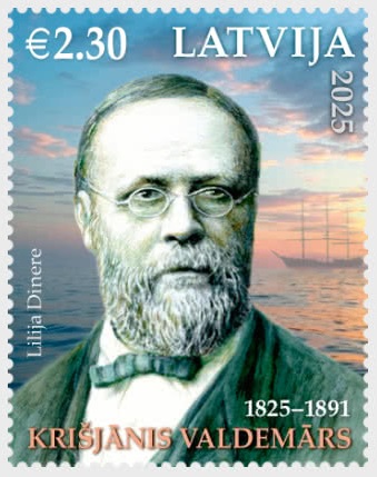 Latvia 2025 Krisjanis Valdemars Writer 200 ann Stamp MNH