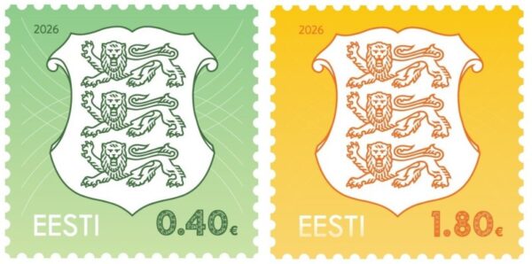Estonia 2026 Definitives Coat of Arms 0.40; 1.80 Set of 2 stamps MNH