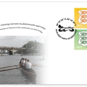 Estonia 2026 Definitives Coat of Arms 0.40; 1.80 First reinforced bridge 100 ann FDC