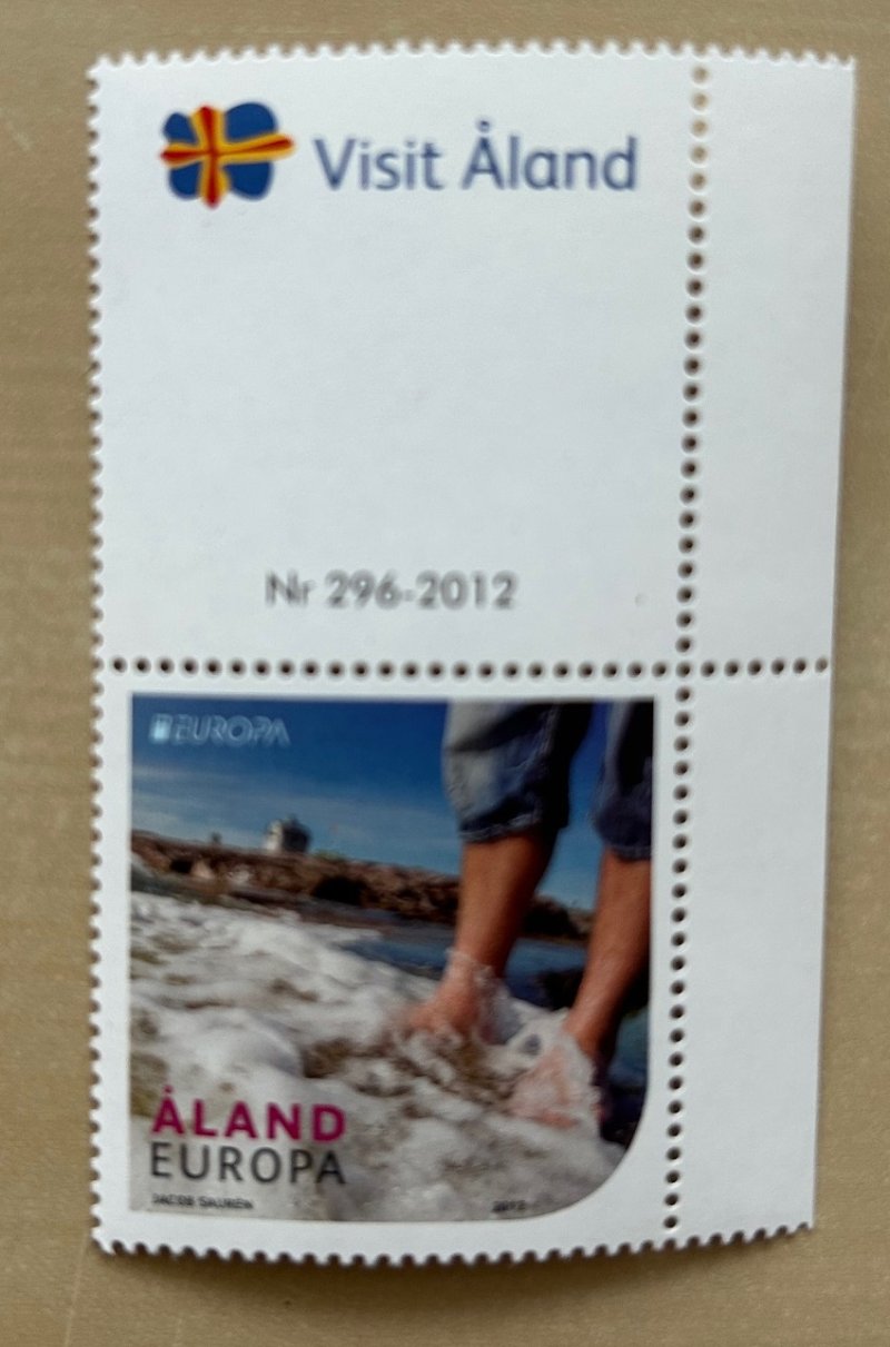 Aland Islands Åland 2012 Europa CEPT Visit to Åland Lighthouse Stamp with label MNH - Image 1