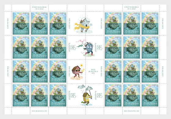 Aland Finland 2025 Magical Island Sheetlet of 24 stamps and all labels MNH