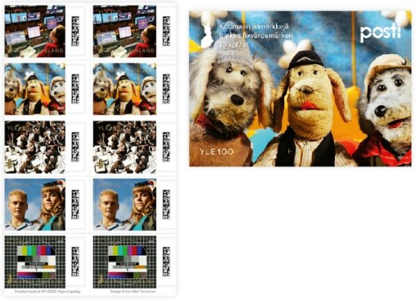 Finland 2026 State Radio TV company Yle 100 ann 2 sets in booklet MNH