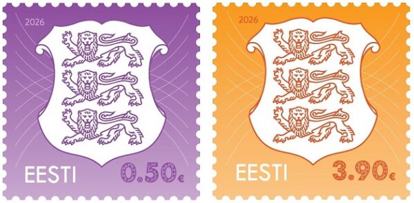 Estonia 2026 Definitives Coat of Arms 0.50; 3.90 Set of 2 stamps MNH