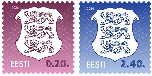 Estonia 2026 Definitives Coat of Arms 0.20; 2.40 Set of 2 stamps MNH