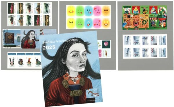 Sweden 2025 Year set block's and booklets in official folder MNH