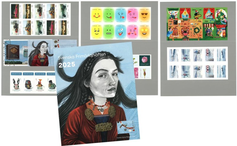 Sweden 2025 Year set block's and booklets in official folder MNH - Image 1