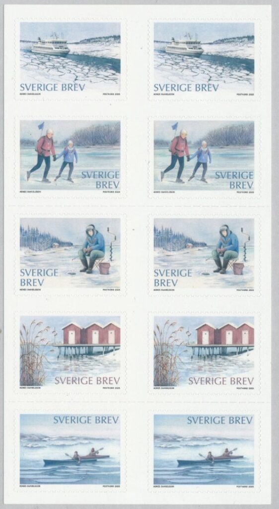 Sweden 2025 Merry Christmas Winter holidays to the archipelago 2 sets in booklet MNH