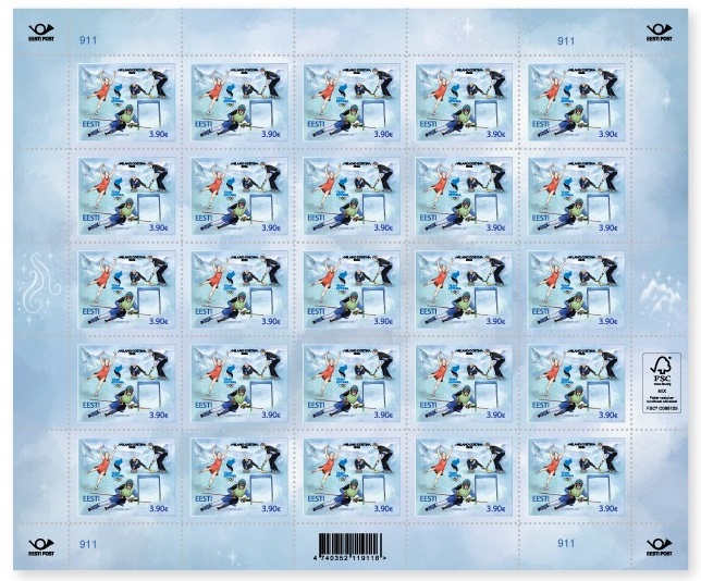 Estonia 2026 Olympic games Milano Cortina Olympics Sheetlet MNH - Image 1