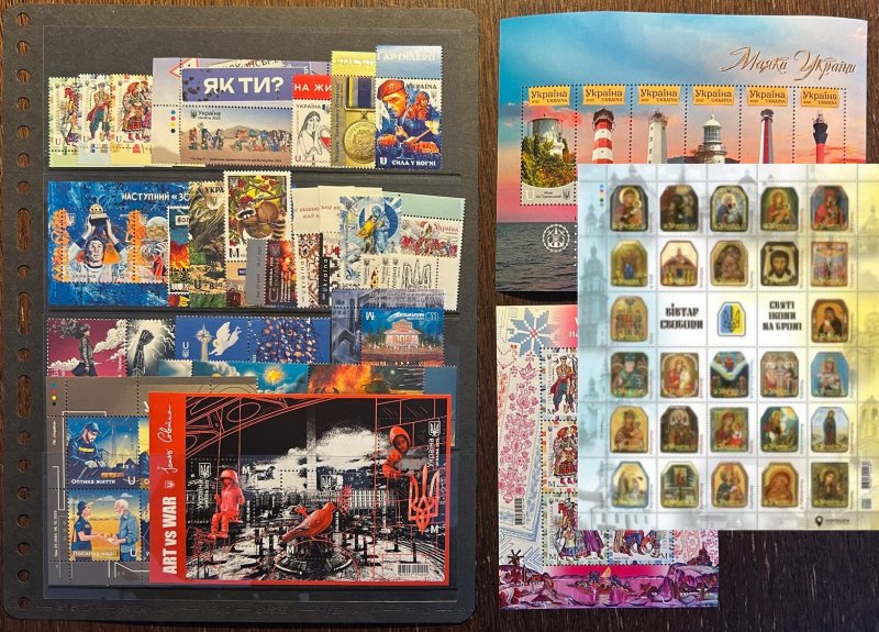 Ukraine 2025 Year set regular composition Stamps and block's without rarities MNH - Image 1