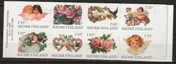 Finland 1997 St Valentine's Day Love Set of 8 stamps in booklet MNH
