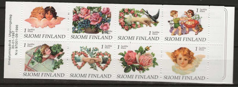 Finland 1997 St Valentine's Day Love Set of 8 stamps in booklet MNH - Image 1