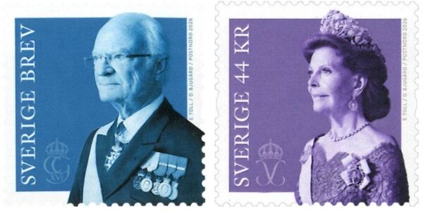 Sweden 2026 Definitives Royal family Kind and Queen Set of 2 stamps MNH