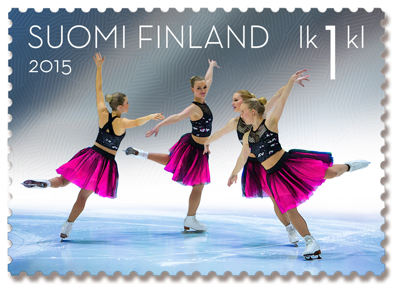 Finland 2015 Synchronized figure skating Stamp MNH - Image 1