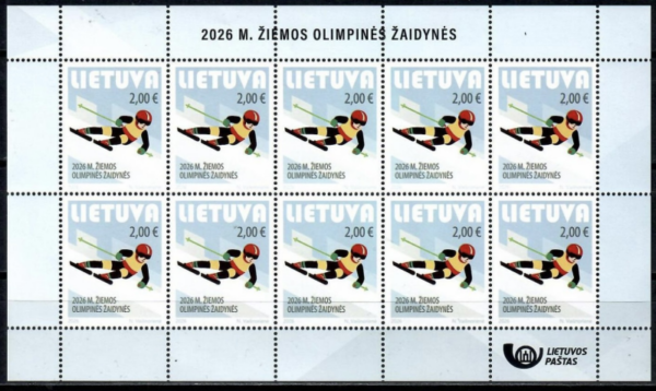 Lithuania 2026 Olympic games Milan Cortina Olympics Sheetlet MNH