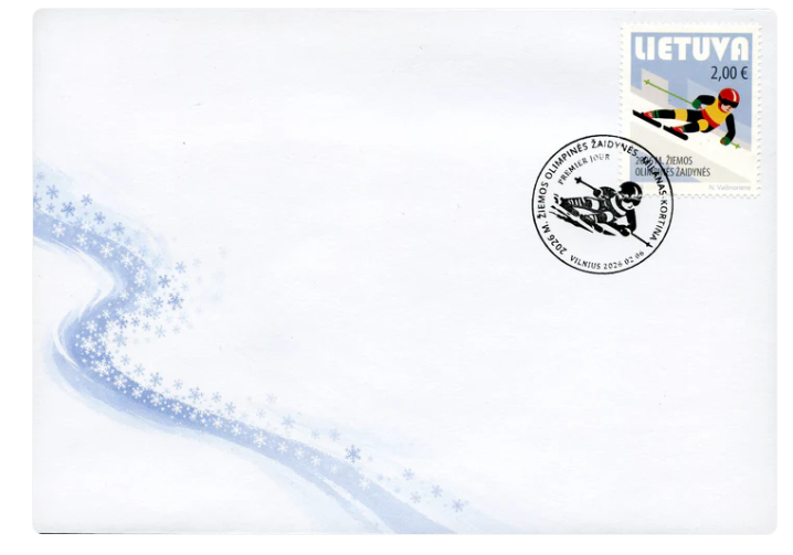 Lithuania 2026 Olympic games Milan Cortina Olympics FDC - Image 1