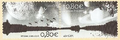 Finland 2009 Europa CEPT Space Set of 2 stamps in strip MNH