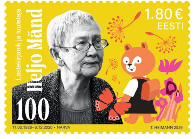 Estonia 2026 Heljo Mänd Children's writer and poet Stamp MNH - Image 1