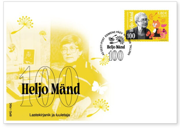 Estonia 2026 Heljo Mänd Children's writer and poet FDC