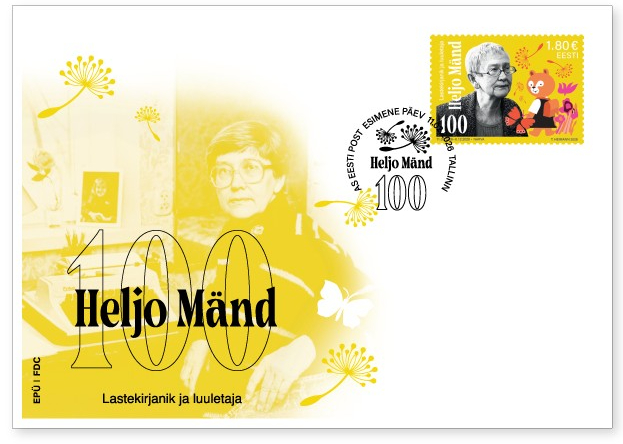 Estonia 2026 Heljo Mänd Children's writer and poet FDC - Image 1