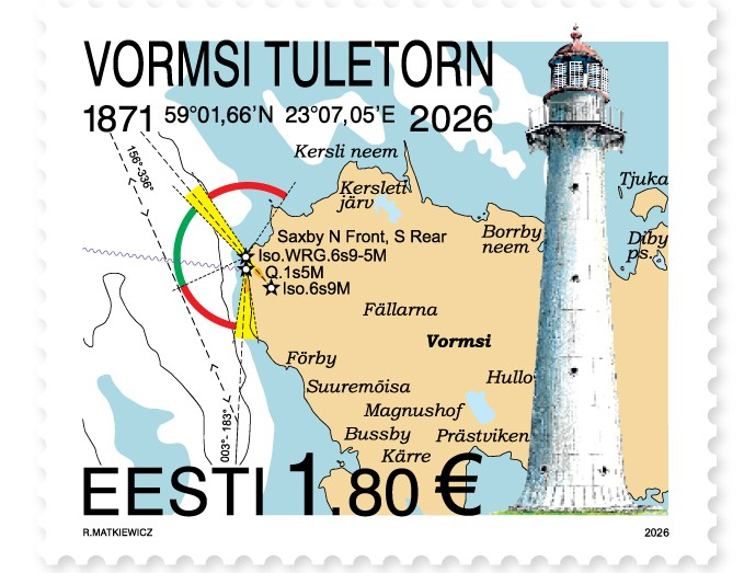 Estonia 2026 Lighthouse Vormsi Stamp MNH - Image 1
