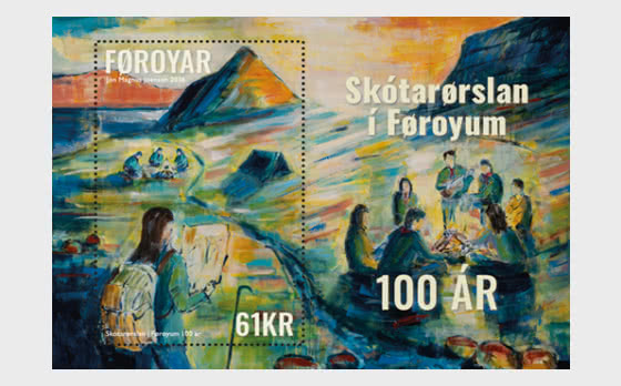 Faroe Islands Denmark 2026 Scout Movement 100 ann block MNH