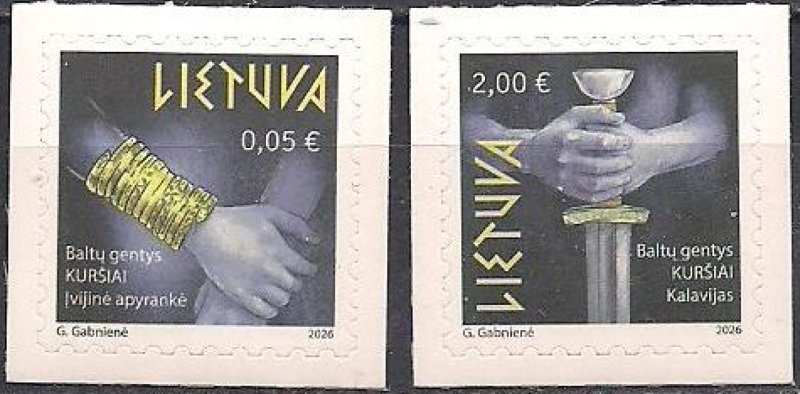 Lithuania 2026 Definitives Baltic tribes Curonians Set of 2 stamps MNH - Image 1