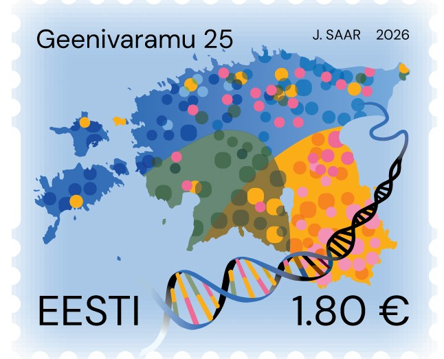 Estonia 2026 Genetic State Biobank 25 ann Stamp MNH - Image 1