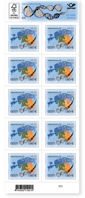 Estonia 2026 Genetic State Biobank 25 ann Sheetlet MNH