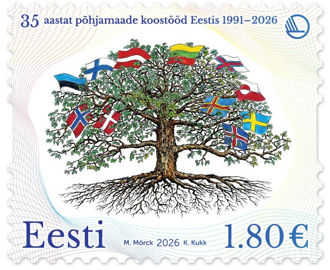 Estonia 2026 Baltic-Nordic Cooperation 35 Stamp MNH - Image 1