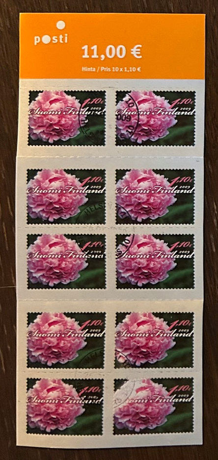 Finland 2009 Flora Flowers Peonies Sheetlet / booklet CTO