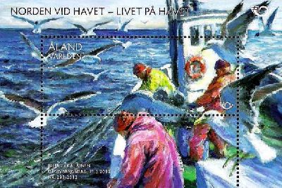 Aland Islands Åland Finland 2012 'Life at Sea' joint issue the Nordic countries block MNH